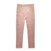 Aflyko Girls' Leggings Rose Gold Sparkle Big Kids Athletic Pants Dance Tights Yoga Ballet Comfortable Soft Everyday Wear 7-8T view 1