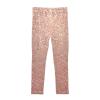 Aflyko Girls' Leggings Rose Gold Sparkle Big Kids Athletic Pants Dance Tights Yoga Ballet Comfortable Soft Everyday Wear 7-8T view 3