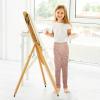 Aflyko Girls' Leggings Rose Gold Sparkle Big Kids Athletic Pants Dance Tights Yoga Ballet Comfortable Soft Everyday Wear 7-8T view 4