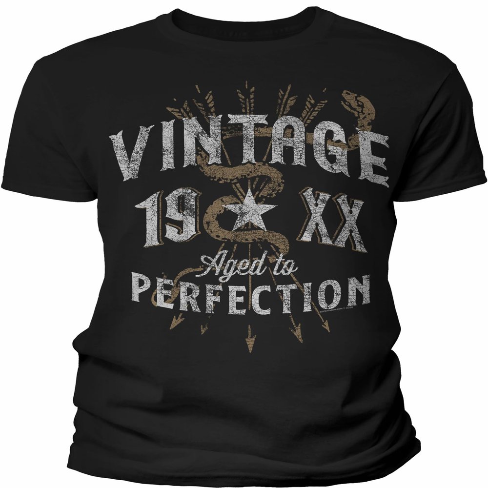 40th Birthday Gift Shirt for Men - Vintage (Birth Year) Aged to Perfection - Arrows - F/4X