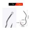 DHAEY SeroNi 12Pcs High Carbon Steel Automatic Flip Fishing Hook Freshwater 0.5-13# Barbed Single Fishhook Carp Fishing Accessories(Size 7) view 2