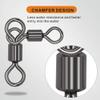 DHAEY SeroNi 10-50pcs 3 Way Fishing Swivel Rolling Triangle Joint Rolling Fishhooks Fishing Connector Accessories(50 pcs 12-14) view 3
