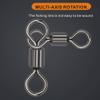 DHAEY SeroNi 10-50pcs 3 Way Fishing Swivel Rolling Triangle Joint Rolling Fishhooks Fishing Connector Accessories(50 pcs 12-14) view 4