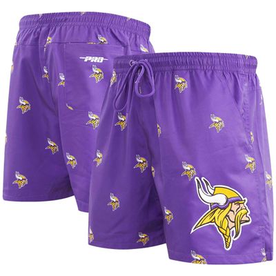 Pro Standard Men's Purple Minnesota Vikings Allover Print Mini Logo Shorts