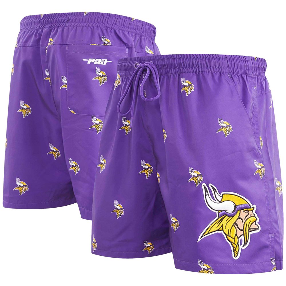 Pro Standard Men's Purple Minnesota Vikings Allover Print Mini Logo Shorts