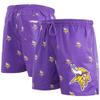 Pro Standard Men's Purple Minnesota Vikings Allover Print Mini Logo Shorts view 1