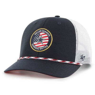 47 Men's Navy/White Dallas Cowboys Union Patch Trucker Adjustable Hat