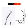 DHAEY SeroNi 12Pcs High Carbon Steel Automatic Flip Fishing Hook Freshwater 0.5-13# Barbed Single Fishhook Carp Fishing Accessories(Size 2) view 2