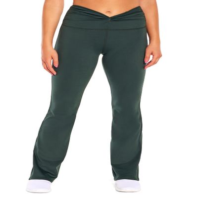 Balance Collection Womens Twist High Rise Bootcut Pant, Scarab
