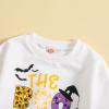 JeuaPho Baby Boy Halloween Outfits Pumpkin Pie Print Long Sleeve Sweatshirt and Pant for Toddler 2 Piece Fall Clothes Set (Orange White, 12-18 Months) view 2