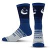 For Bare Feet NHL VANCOUVER CANUCKS Elevate Premium Dress Crew Sock Team Color Large view 1