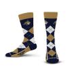 For Bare Feet NCAA MONTANA STATE BOBCATS Argyle Remix Premium Dress Sock Team Color OSFM view 1