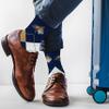 For Bare Feet NCAA MONTANA STATE BOBCATS Argyle Remix Premium Dress Sock Team Color OSFM view 2