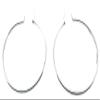 2 Inch Hoop Bright Polish Pair Earrings Sterling Silver PSE33 view 1
