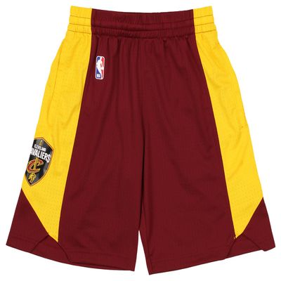 Outerstuff Cleveland Cavaliers NBA Boys Youth Practice Shorts, Wine/Gold Large 14-16