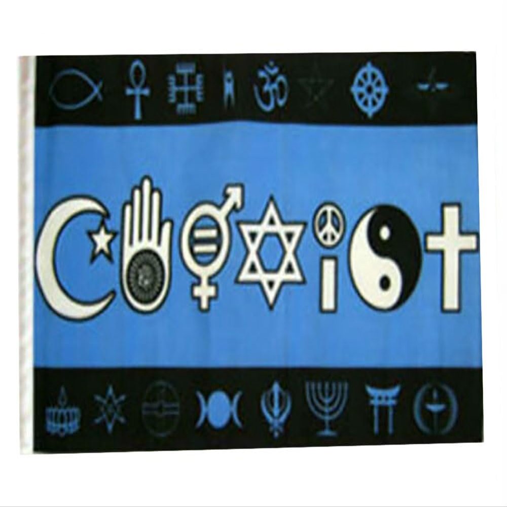 12x18 12"x18" Coexist Black Blue Sleeve Flag Boat Car Garden