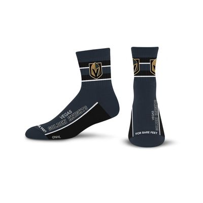 For Bare Feet NHL VEGAS GOLDEN KNIGHTS Lil' Deuce Quarter Sock Team Color Large