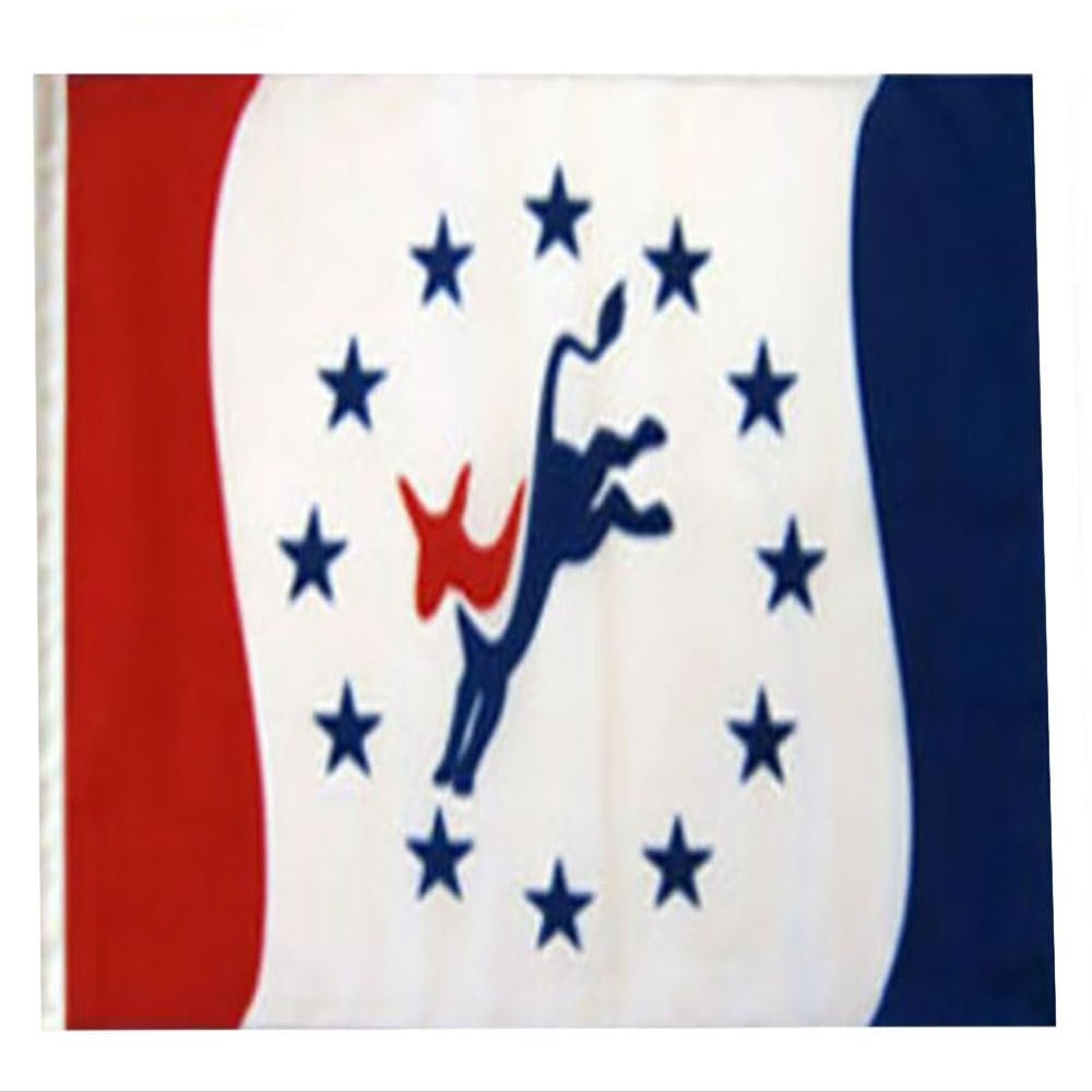 12x18 12"x18" Democratic Party Political Donkey Sleeve Flag Boat Car Garden