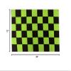 12x18 12"x18" Black & Green Checkered Checker Race Sleeve Flag Boat Car Garden view 2