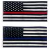 12x18 12"x18" USA Police Thin Blue & Fire Thin Red Line Sleeve Flag Boat Garden view 1