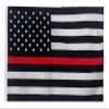12x18 12"x18" USA Police Thin Blue & Fire Thin Red Line Sleeve Flag Boat Garden view 2