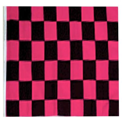 12x18 12"x18" Black and Pink Checkered Race Sleeve Flag Boat Car Garden