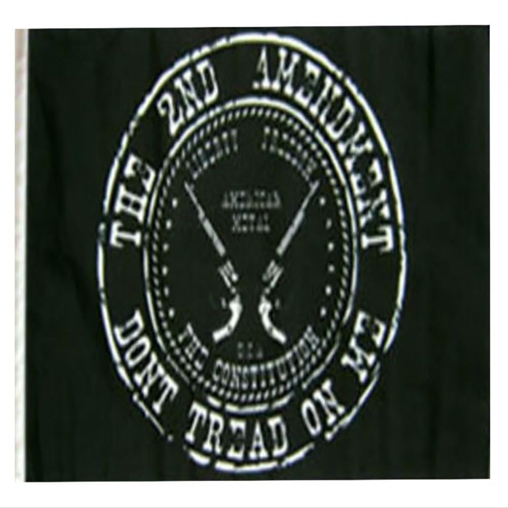 12x18 12"x18" 2nd Amendment Black Symbol Crest Sleeve Flag Boat Car Garden
