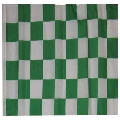 12x18 12"x18" Green White Checkered Checker Sleeve Flag Boat Car Garden