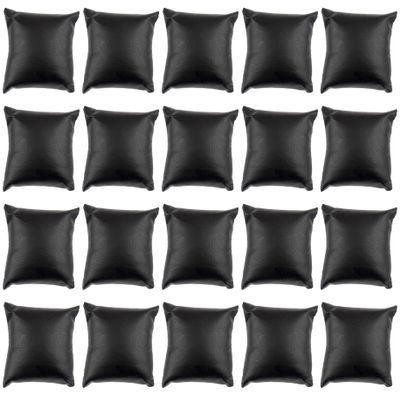AUEAR, 20 Pack Black PU Leather Watch Pillows Jewelry Display Pillow Bracelet Bangle Cushion Organizer for Gift Box