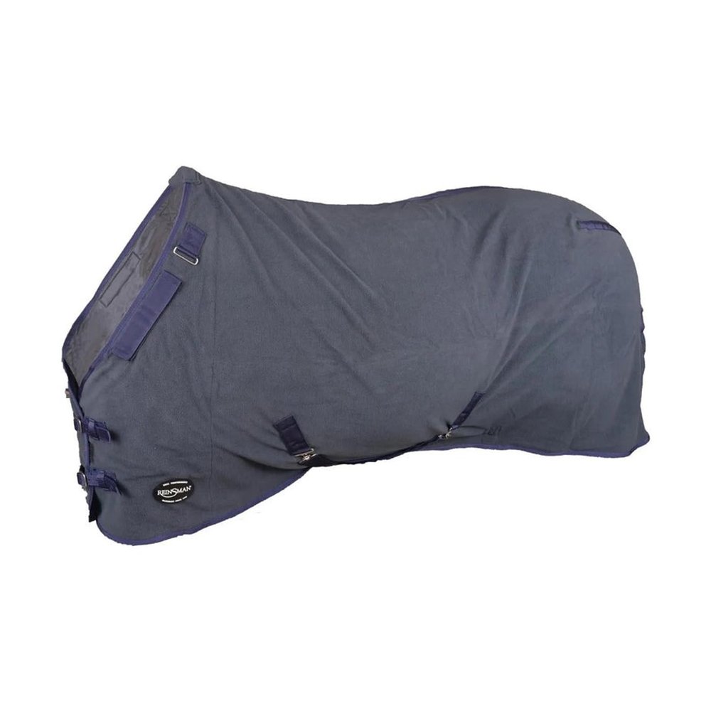 Reinsman Moisture-Wicking Warm Soft 300-gram Fleece Horse Sheet | Two Belly Straps for Secure Fit with Buckle Adjustment and Velcro | Equestrian/Equine Tack, Gray, 78"