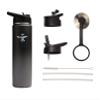 BodyForge Sports Water Bottle - 22oz, 3 Lids & Straw Lid, Leak Proof Stainless Steel Gym & Sport Bottles for Men, Women & Kids - Double Walled, Insulated Thermos, Metal Canteen view 1