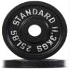 Fitvids Olympic 2-Inch Cast Iron Plate Weight Plate for Strength Training and Weightlifting, Vintage Style, Alloy Steel,25LB Pair view 1
