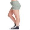 YMI Womens High Rise Belted Cargo Shorts, Grnte, 09 view 2