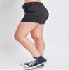 YMI Womens High Rise Belted Cargo Shorts, Black, 13 view 3