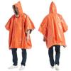 6Pcs Emergency Rain Poncho, Waterproof Foldable Compact Survival Blanket Poncho Kit with Carry Bag and Whistle, Keep You Dry and Warmth, for Survival Camping Extreme Weather view 3