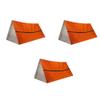 3Pcs Emergency Tents, Foldable Survival Shelter with with Carry Bag and Whistle, Outdoor Waterproof Thermal Tents, Keep You Dry and Warmth, for Survival Camping Extreme Weather view 1
