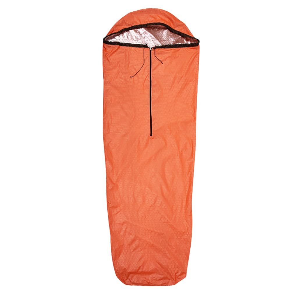 PODEC Emergency Sleeping Bag, Reusable Survival Blanket with Adjustable Carry Bag, Foldable Lightweight Emergency Bag, Keep You Dry and Warmth, for Survival Camping Extreme Weather