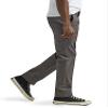 Lee Men's Flat Front Slim Straight Pant, Charcoal, 34W x 30L view 2