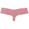 Jaxu Men's Mini Cheek Underwear Bulge Pouch Hipster Boxer Brief Booty Short Half Hip Brazilian Bikini Skimpy Swimwear Small Red Stripe XL view 3
