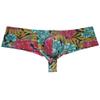 Jaxu Men's Mini Cheek Underwear Bulge Pouch Hipster Boxer Brief Booty Short Half Hip Brazilian Bikini Skimpy Swimwear Red Peony L view 1