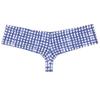 Jaxu Men's Mini Cheek Underwear Bulge Pouch Hipster Boxer Brief Booty Short Half Hip Brazilian Bikini Skimpy Swimwear Scrawl Plaid M view 3