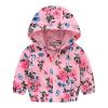Baby Boys Girls Cartoon Prints All Zip up Windproof Jacket Long Sleeve Hooded Big Girls Winter (Hot Pink, 18-24 Months) view 1