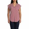 Jachs Girlfriend Ladies' Short Sleeve Blouse (Red, XL) view 3