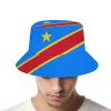 Calculay Congo (DRC) Flag Fisherman Hat-DIY Printing Outdoor Summer Travel/Hiking/Climbing/Beach Sun Hat view 4