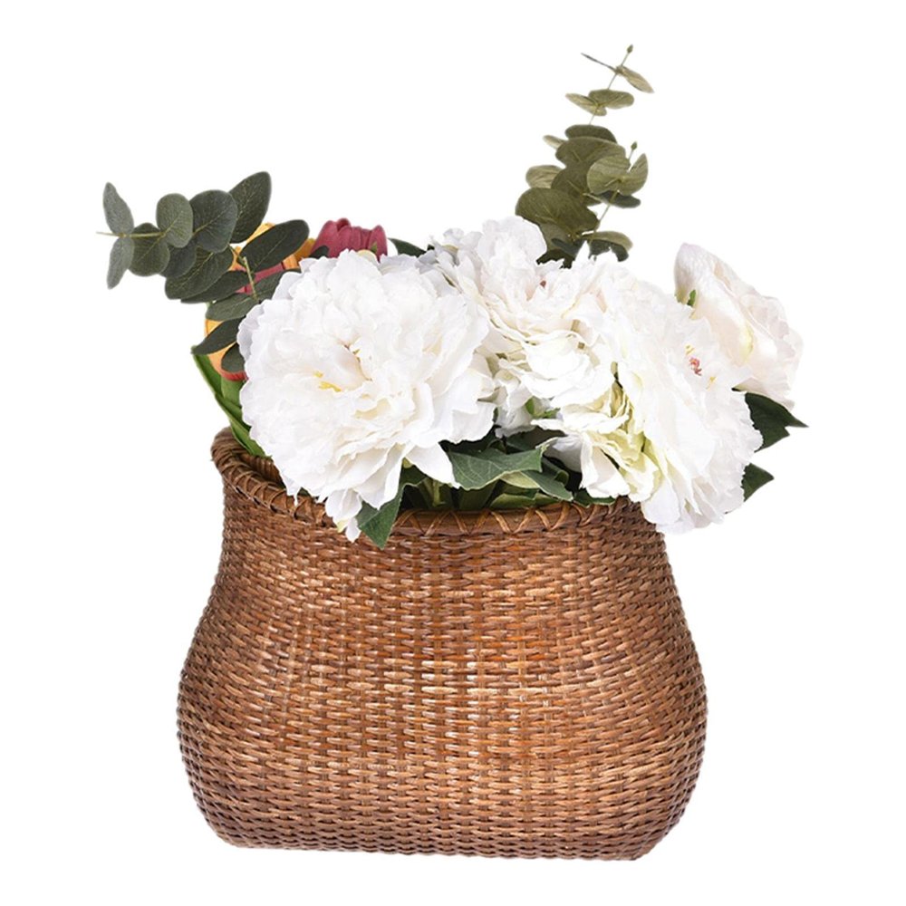 Baskets, 9.45 in Kids Basket for Girls, Wicker Basket, Wicker Baskets for Cruisers, Hand-Woven Basket, Detachable Wicker Front Handlebar, Nantucket Basket Light