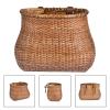 Baskets, 9.45 in Kids Basket for Girls, Wicker Basket, Wicker Baskets for Cruisers, Hand-Woven Basket, Detachable Wicker Front Handlebar, Nantucket Basket Light view 4