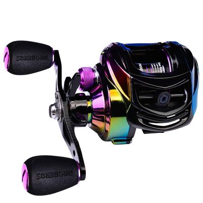 Baitcasting Reel Lightweight Casting Reels Lure Fishing Reel 7.2:1 Speed Ratio Shallow Spool Fishing Wheel for All Season Lake Fishing, River Fishing, Raft Fishing (DW130W, Left Hand)