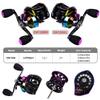 Baitcasting Reel Lightweight Casting Reels Lure Fishing Reel 7.2:1 Speed Ratio Shallow Spool Fishing Wheel for All Season Lake Fishing, River Fishing, Raft Fishing (DW130W, Left Hand) view 2