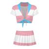Transgender Pride Flag Cheerleading Set Casual for Women Spring Summer Party Clothes XL view 4