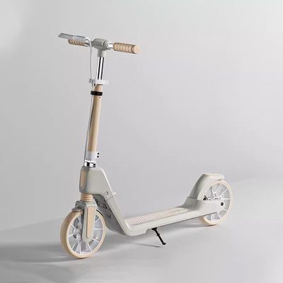 GLDDFDG Folding Kick Scooter for Kids Teens and Adults,Adjustable Helght,Non-Slip Deck,Dual Brakes System,Best Gift for Age 6 Up Kids Girls Boys Teens, 220Lb Weight Limit,White